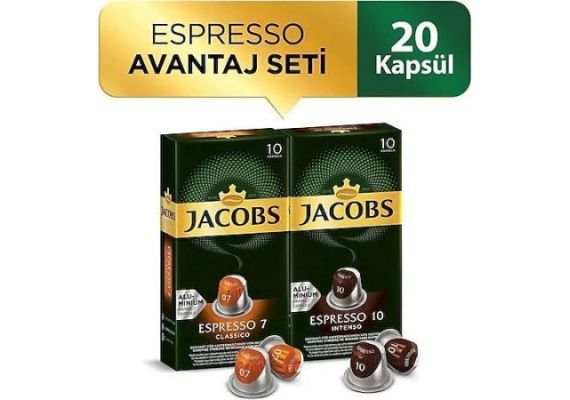 Jacobs Espresso Capsule Coffee Advantage Set 2 x 10 Capsules