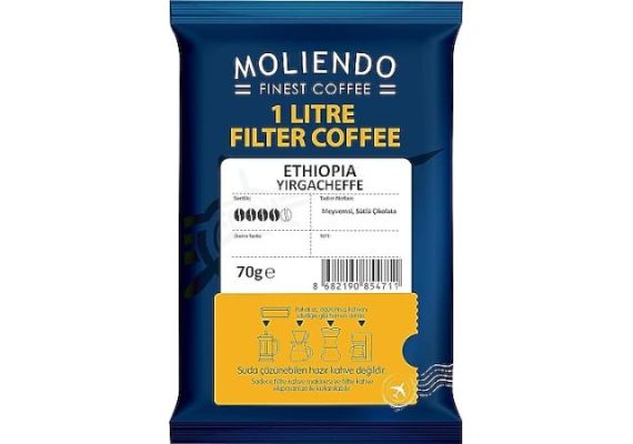 Molando Ethiopia Yirgacchefffe Ground Filter Coffee 70 G