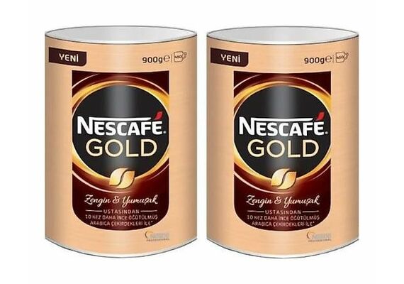 Nescafe Gold 900 Gr 2 упаковка жестяная банка растворимого кофе