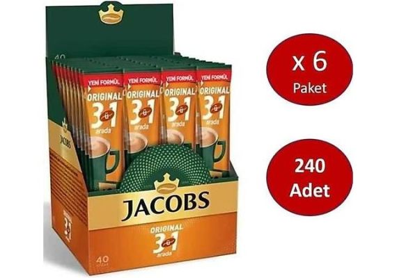 Jacobs Original 3 -1 в 40 -х годах 6 кусочков готового кофе