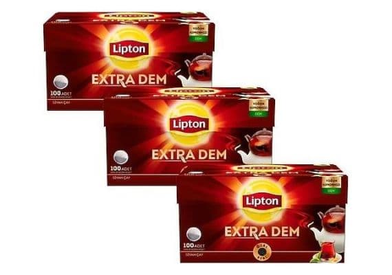 Li̇pton Extra Dem 100 PCS 3 -Package Teapot Tea Tea