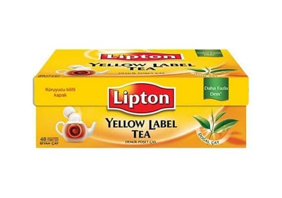 Желтый лейбл Lipton 3,2 г Гр 48 чайник чай