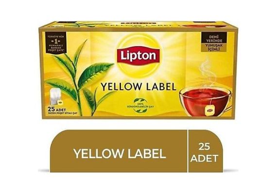 Желтая лейбл Lipton 2 г 25 12 чашек чая мешков