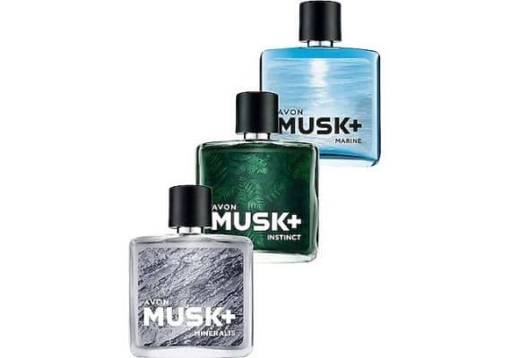 Avon Musk Instinct + Marine + Mineralis для мужчин Туалетная вода 3 x 75 мл