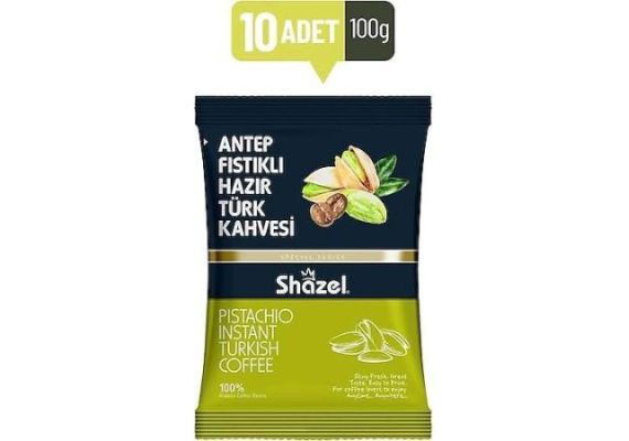 Shazel Antep Pistachio готовый турецкий кофе 100 г х 10 шт.