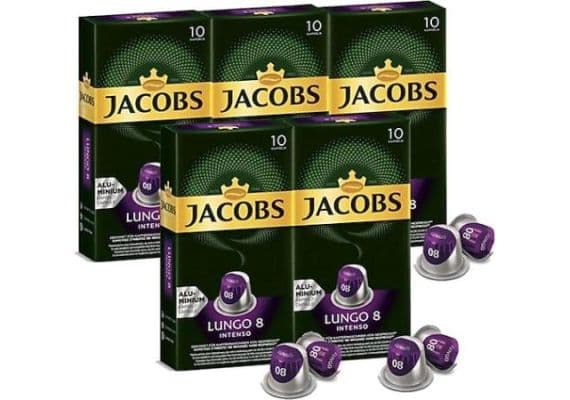 Jacobs Lungo 8 интенсивный 5 капсульный кофе