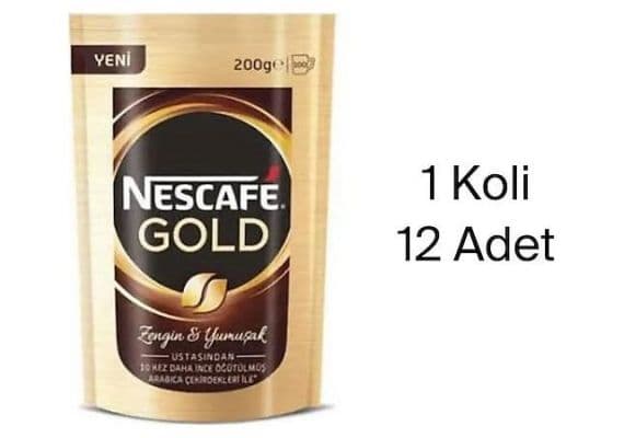 Nescafe Gold 200 gr 12 упаковка Eco Package Растворимый кофе