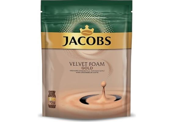 Jacobs Velvet Foam Gold растворимый кофе 70 г мешка