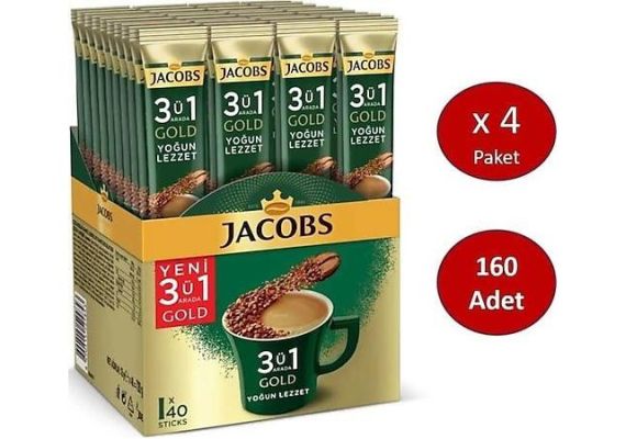 Jacobs Gold 3 - 1 интенсивный аромат 18 гр 40 с 4 куска готового кофе