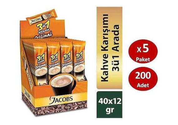 Jacobs 3ü1 Ready Coffee Package 40S x 5 -Set Set Set