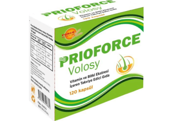 Force Nutrition Prioforce Volosy 120 капсул с витаминами и растительными экстрактами, L-цистин + биотин