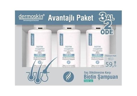 Dermoskin Biotin Шампунь для Мужчин 200 мл. Купи 3, плати за 2.