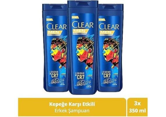 Шампунь против перхоти Clear Men Legend by CR7 350 мл, 3 штуки