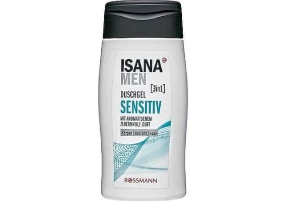 ISANA Rossmann Men 3 в 1 Нежный гель для душа для лица, волос и тела 300 мл