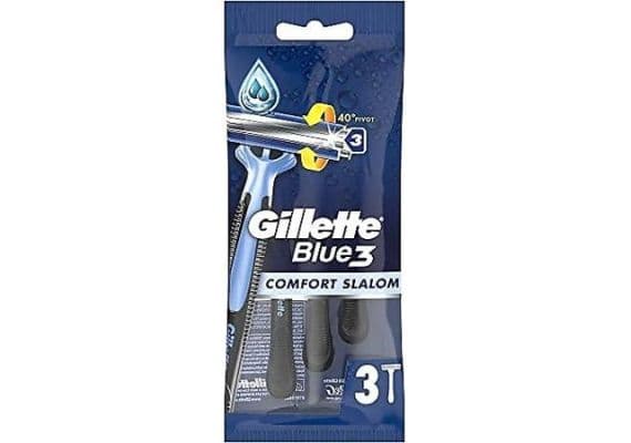 Gillette Blue3 Slalom Используемый одноразовый станок для бритья, 3 штуки