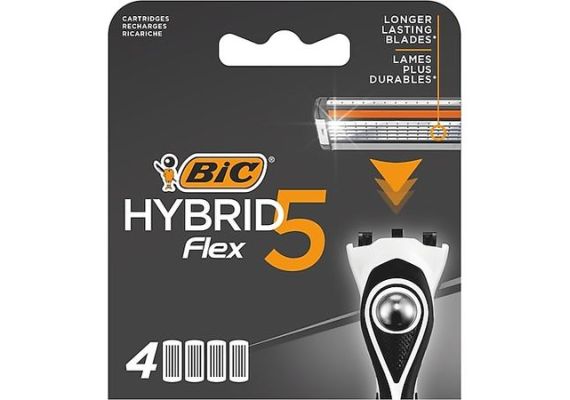 Bic Flex 5 Гибрид Запасной Картридж для Бритвы, Коробка 4 шт.