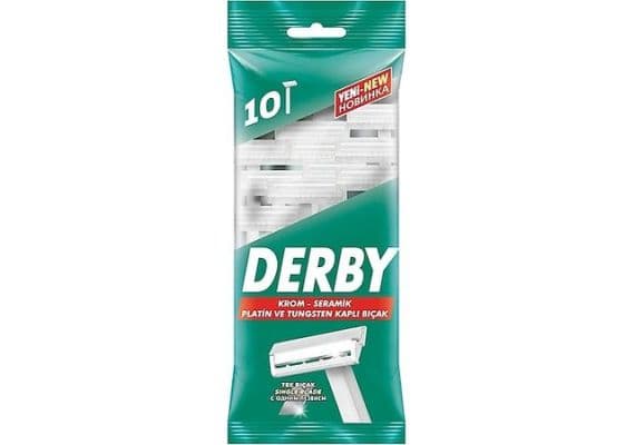 10-штуковая Derby Tek однолезвиевая одноразовая бритва