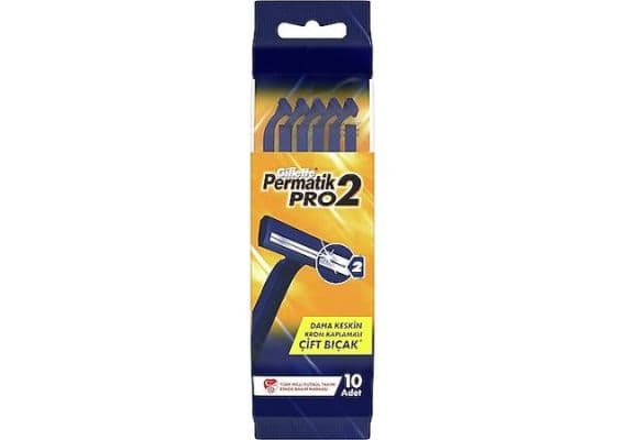 Gillette Permatik Pro2 одноразовый упакованный станок для бритья, 10 штук