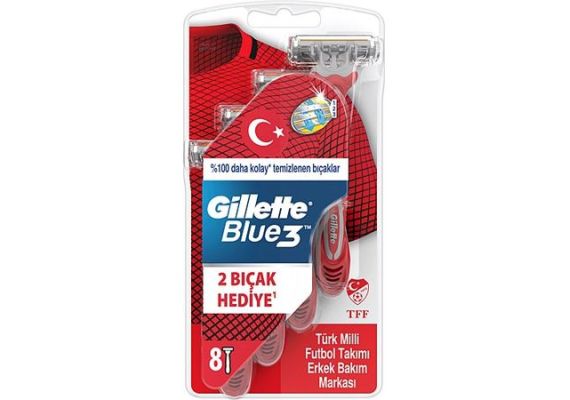 Gillette Blue3 Milli Team Особая Серия Одноразовые Бритвы, 8 шт