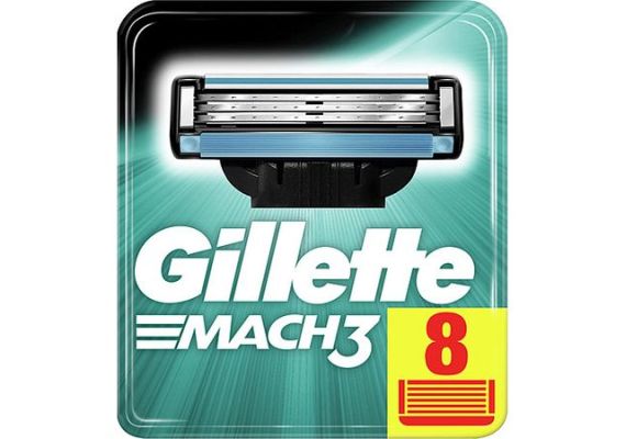 Gillette Mach3 Запасное бритвенное лезвие 8 штук