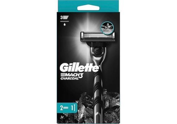 Бритва Gillette Mach3 Charcoal с 2 запасными картриджами