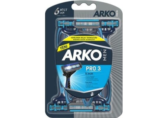 Arko Men Pro 3 Трехлезвийные бритвы, 6 штук