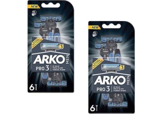 Arko Men Pro 3 Трехлезвенный бритвенный станок 6 штук 2 ЕДИНИЦЫ