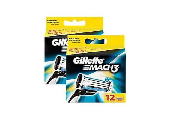 Gillette Mach3 12-штучный 2 комплекта запасных бритвенных лезвий