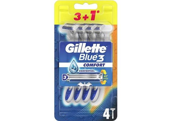 Бритвы Gillette Blue3 Comfort на одно использование, 4 штуки