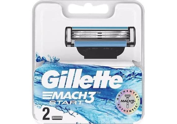 Gillette Mach3 Start Запасные бритвенные лезвия, 2 штуки