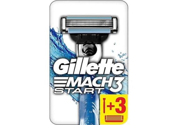 Gillette Mach3 Start бритва с тремя запасными лезвиями