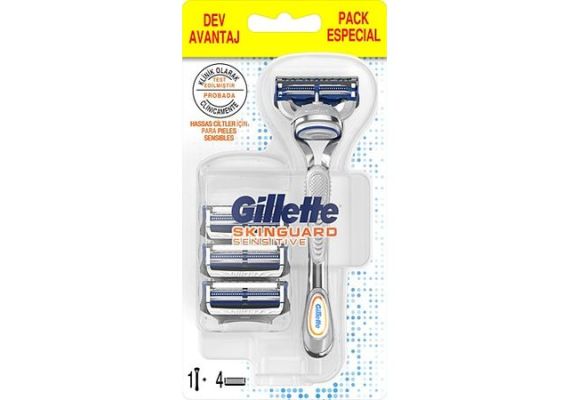 Бритва Gillette Skinguard Sensitive с 4 запасными лезвиями