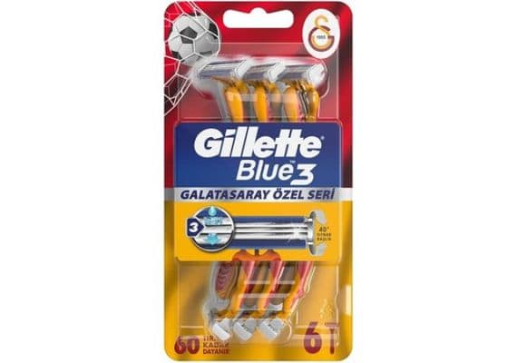 Gillette Blue3 6-штучный набор бритв Galatasaray для болельщиков