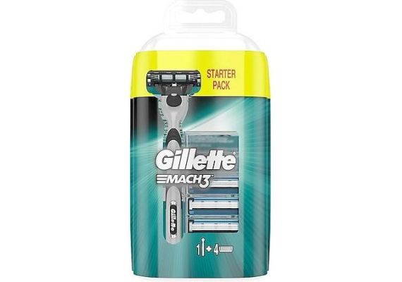 Бритва Gillette Mach 3 + 4 Запасных лезвия