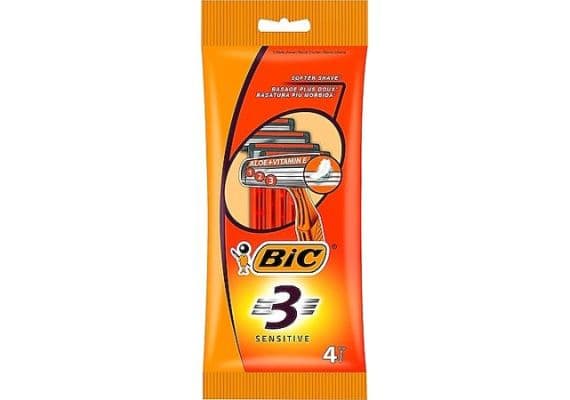 Bic 3 Sensitive Набор одноразовых бритв, 4 штуки, для чувствительной кожи