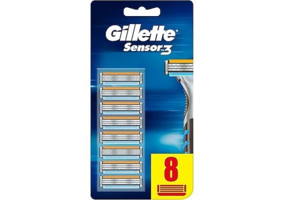 Gillette Sensor3 Запасные бритвенные лезвия, 8 шт.