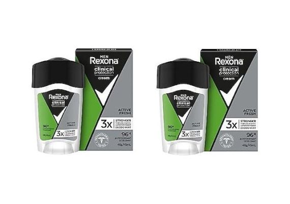 Дезодорант-стик Rexona Men Clinical Protection Active Fresh 45 мл, 2 штуки