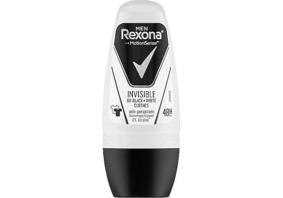 Rexona Men Invisible на черном + белом, мужской дезодорант-ролик 50 мл