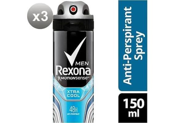 Rexona Men Xtra Cool Антиперспирант Мужской Дезодорант Спрей 150 мл 3 Штуки