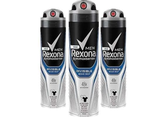 Rexona Men Invisible Ocean Deep Мужской Дезодорант-Спрей 150 мл, 3 штуки