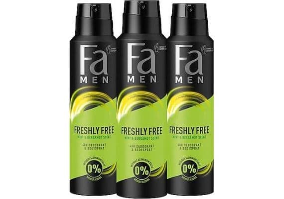 Дезодорант-спрей Fa Men Freshly Free Mint & Bergamot 150 мл, 3 штуки