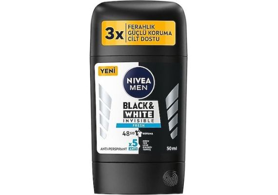 Nivea Men Black & White Invisible Fresh Мужской Стик-Дезодорант 50 мл