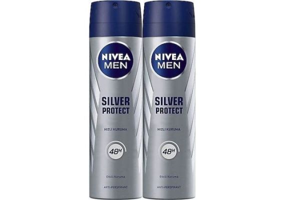 Nivea Men Silver Protect 150 мл, 2 штуки дезодорант-спрей