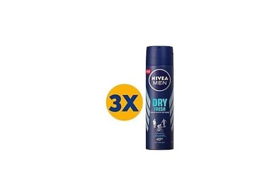 Nivea Men Dry Fresh 72 часовой антиперспирант-ролик для защиты, 50 мл (3 штуки)