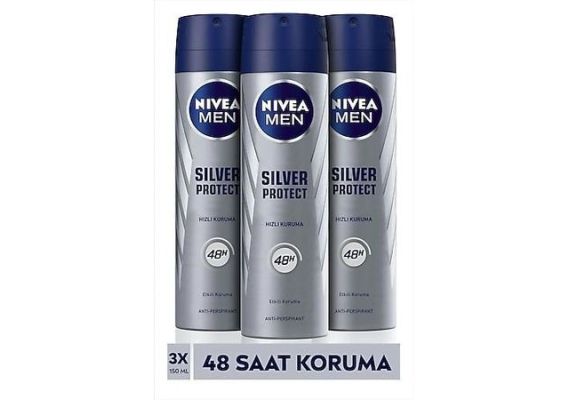 Nivea Men Silver Protect 150 мл, 3 штуки дезодорант-спрей