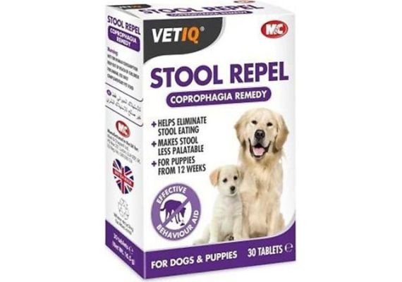 VetIQ Stool Repel 30 таблеток, препарат для собак, предотвращающий поглощение фекалий