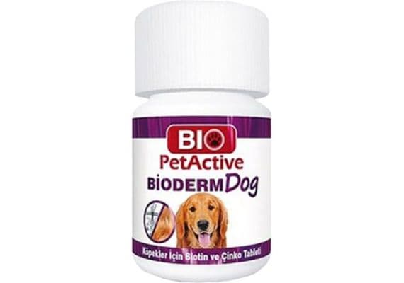 Bio PetActive Bioderm 75 Таблетки для собак с биотином и цинком для здоровья кожи и шерсти