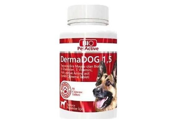 Bio PetActive Dermadog 1.5 100 таблеток с гарликом и дрожжами