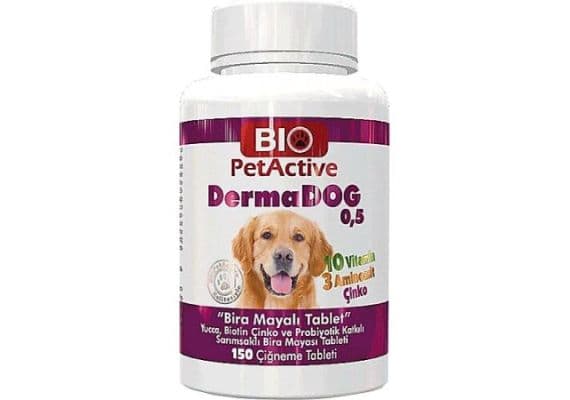 Bio PetActive Dermadog 0.5 150-ли таблеток с дрожжами и чесноком