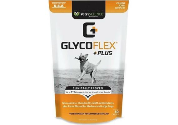 VetriScience Glyco Flex Plus 60 таблеток - поддержка суставов для собак.